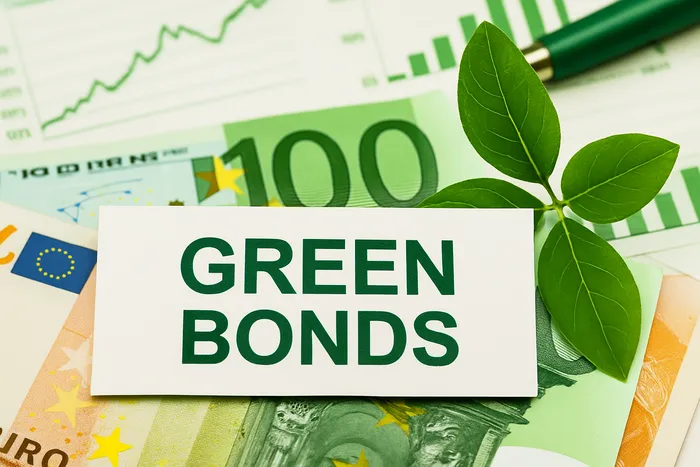 Kleeblatt auf Euroschein Green Bond