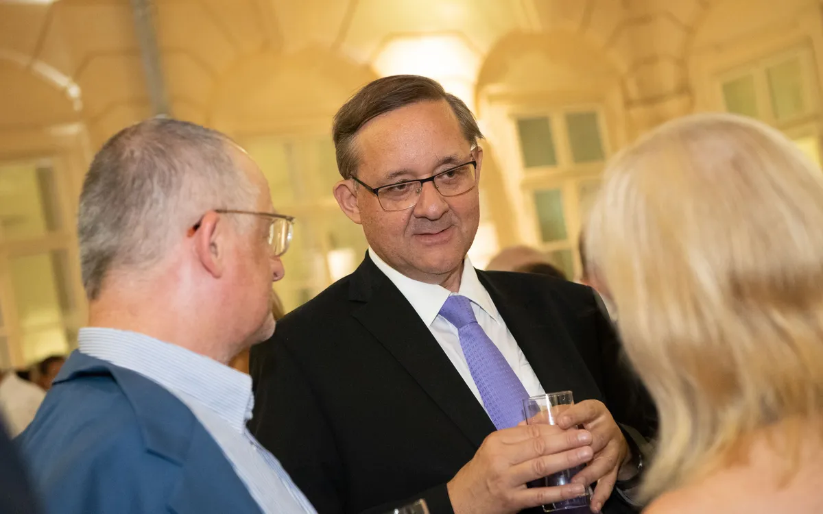 Günther Ofner beim Empfang