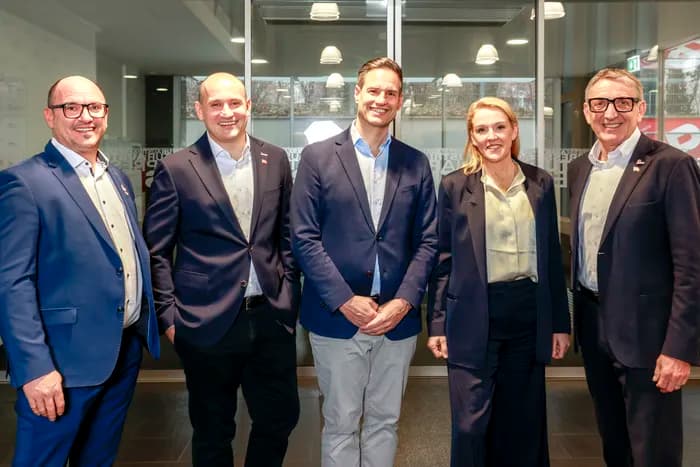 Enver Sirucic, Thomas Csipkó, Eva Liebmann, Josef Herkin der Gruppe